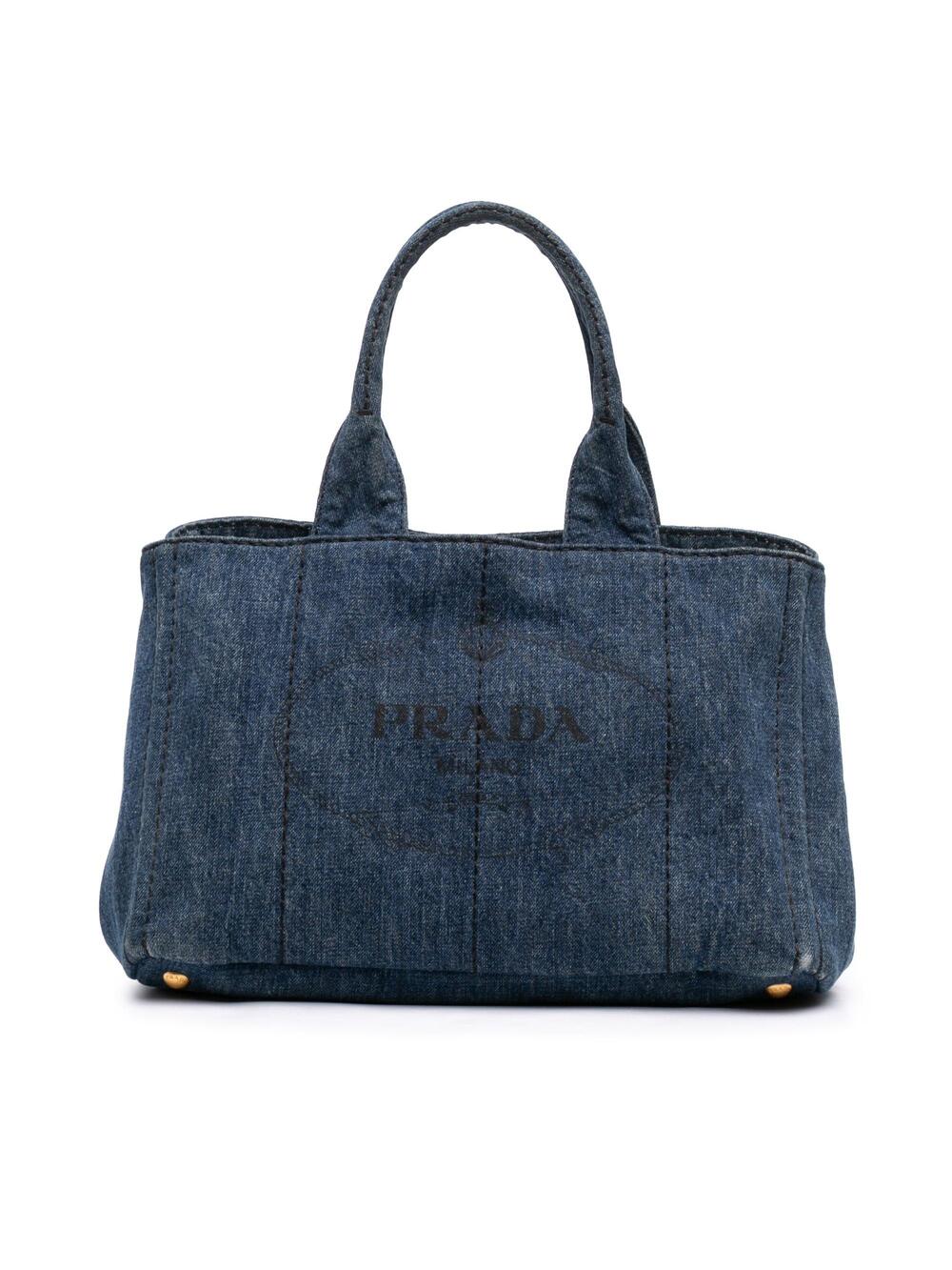 Prada Canapa Convertible Tote Denim #367530P78B
